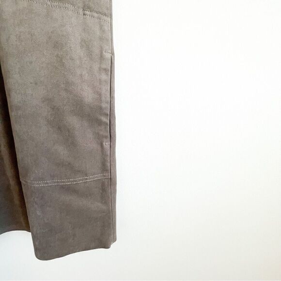 Aritzia Wilfred Free Nori Faux Suede Shift Dress Taupe Vegan Women's XS - Picture 7 of 9